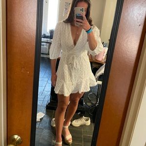 White long sleeve dress